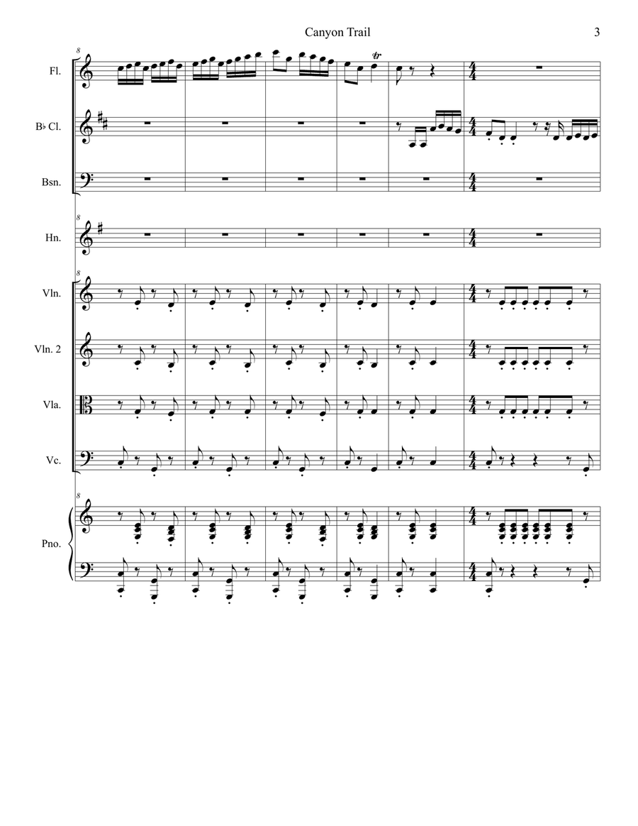 Canyon Trail (Orchestra) Canyon Trail (Orchestra) Chamber Orchestra scores gallery preview page 3
