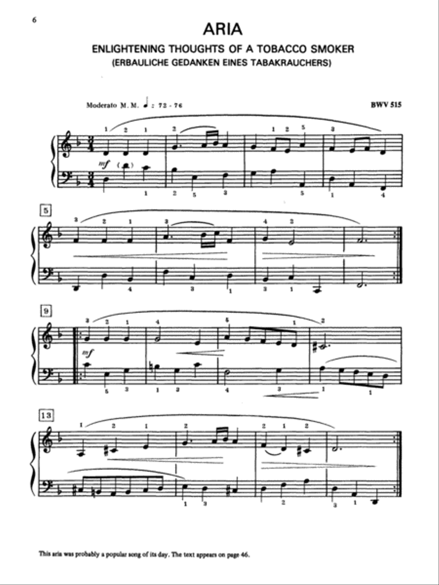 Selections from Anna Magdalena's Notebook Piano Solo scores gallery preview page 2