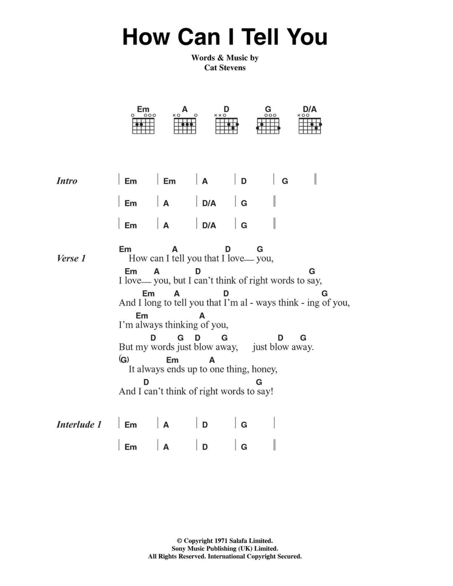 How Can I Tell You Acoustic Guitar scores gallery preview page 1