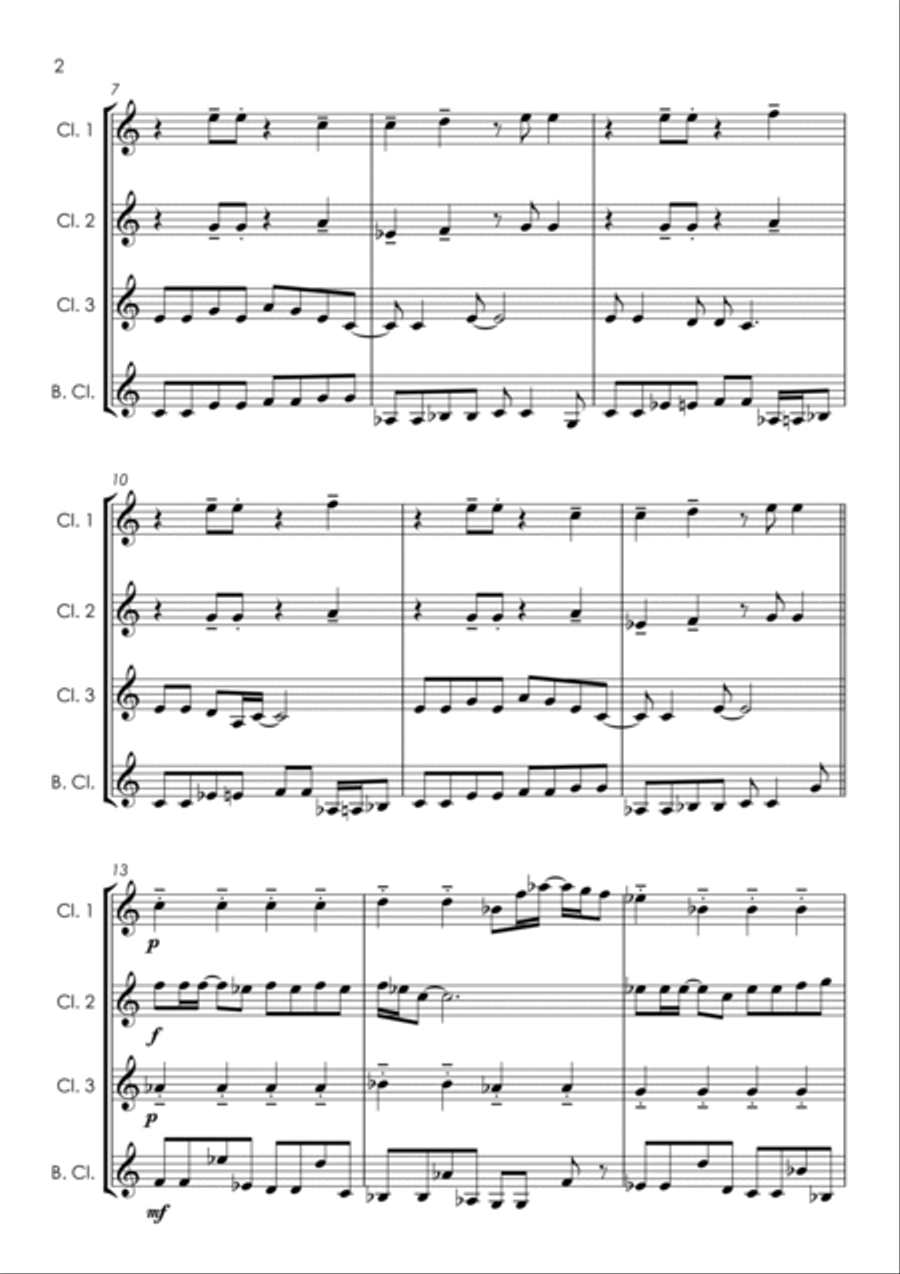 Lady Madonna Clarinet Quartet scores gallery preview page 6
