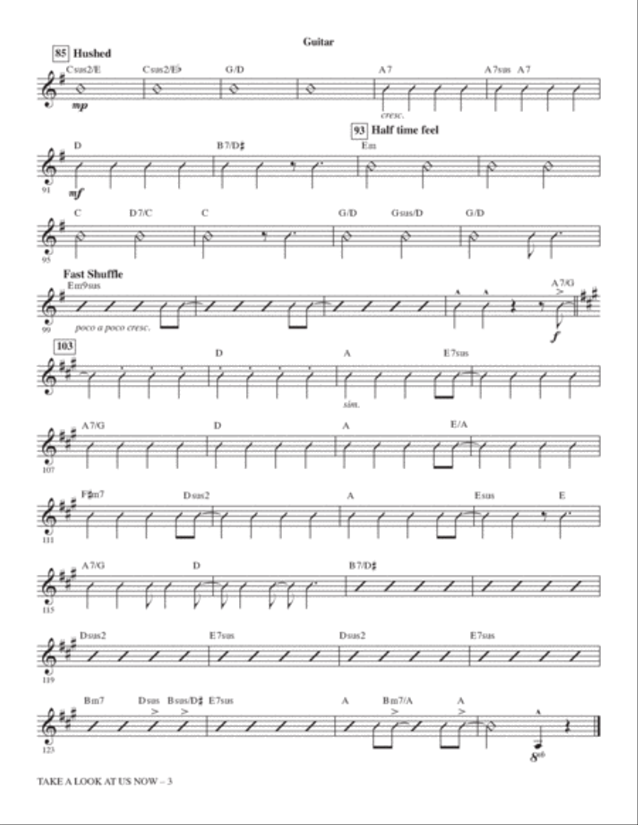 Take A Look At Us Now (from Lyle, Lyle, Crocodile) (arr. Mac Huff) - Guitar Choir scores gallery preview page 3
