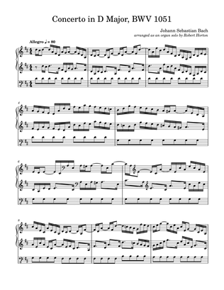 Concerto no.6 in D Major, BWV 1051