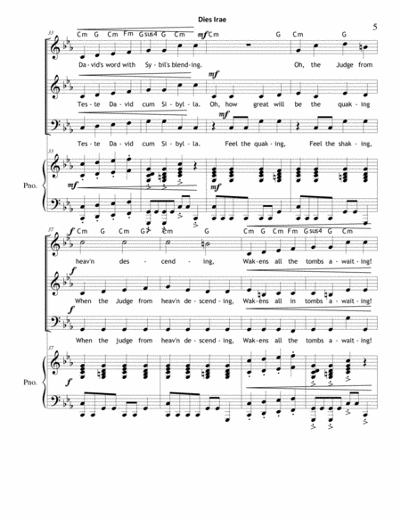 Dies Irae (Text from the Requiem Mass, Roman Missal) [SAB] image number null