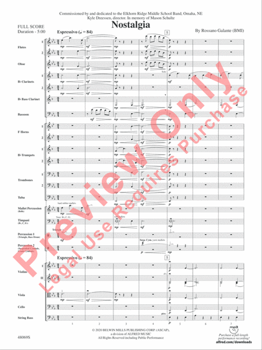 Nostalgia Full Orchestra scores gallery preview page 4