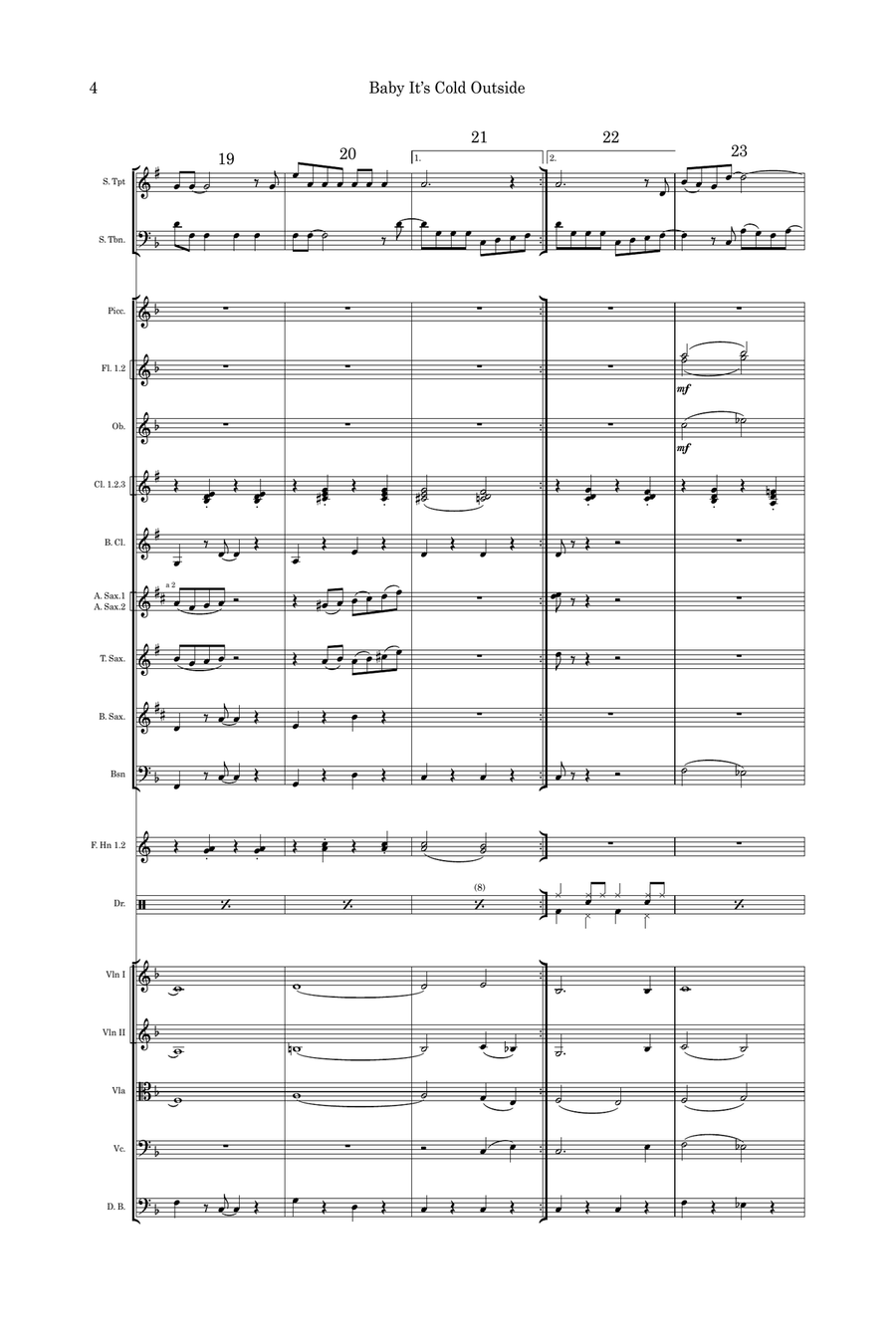 Baby, It's Cold Outside Full Orchestra scores gallery preview page 4