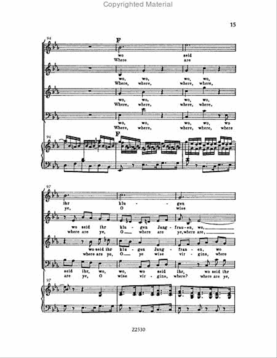 Wachet auf, ruft uns die Stimme, BWV 140 Choir scores gallery preview page 15