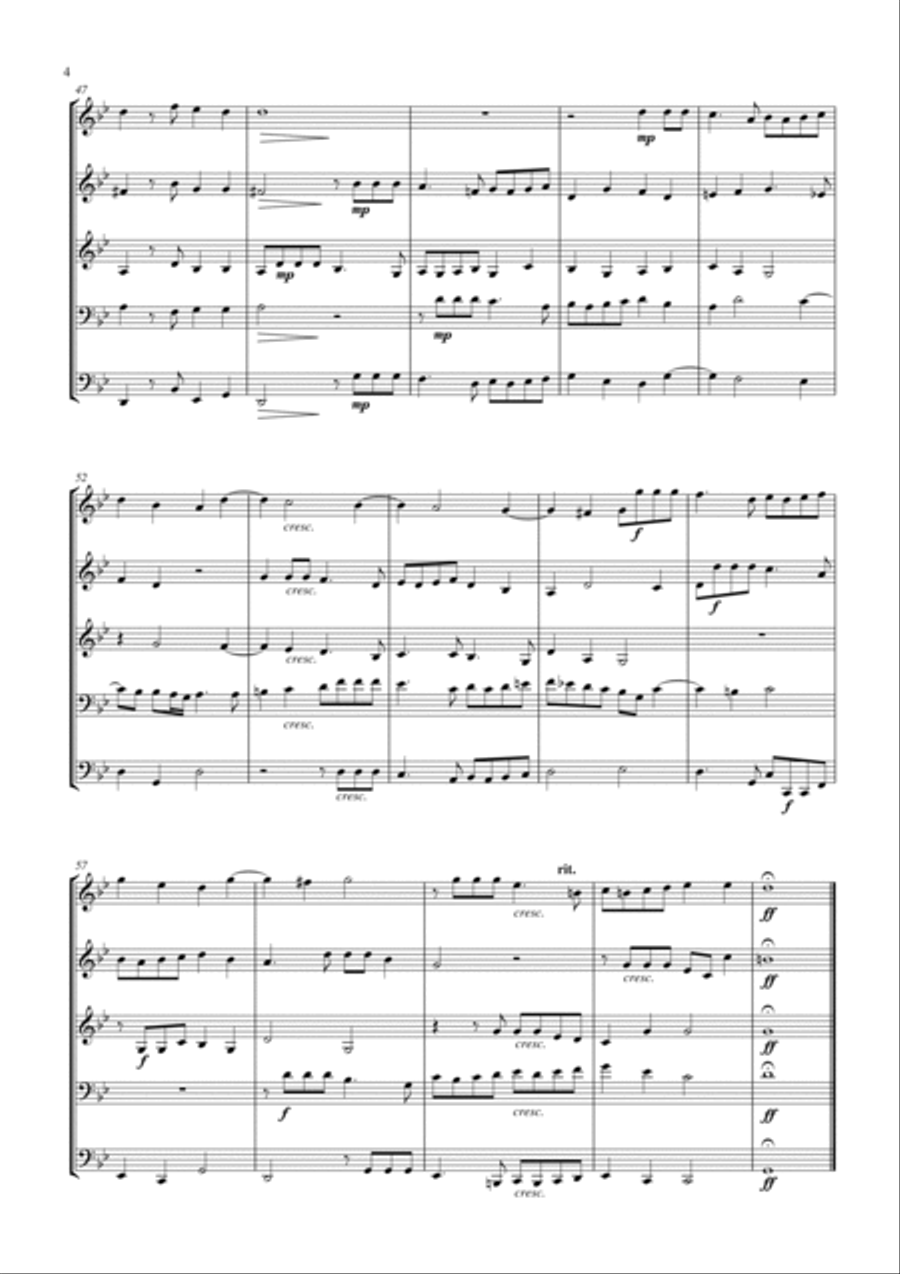 Canzon Prima for brass quintet Brass Quintet scores gallery preview page 5