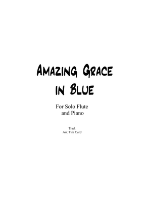 Book cover for Amazing Grace in Blue for Flute and Piano