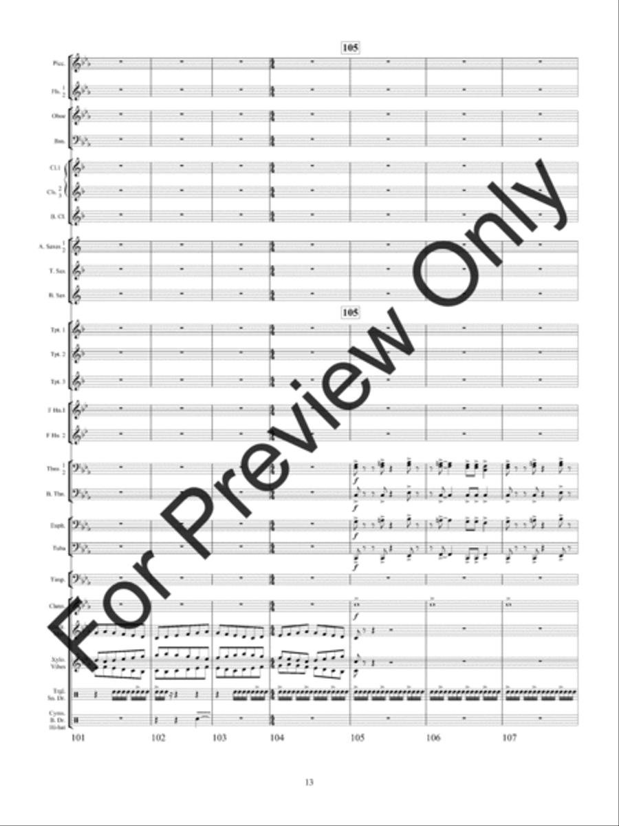 Christmas On The Town Square (Score) Concert Band scores gallery preview page 16