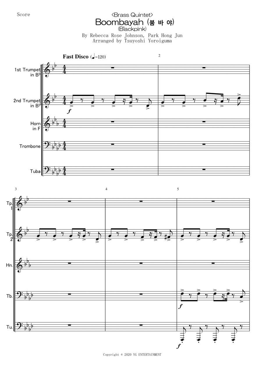 Boombayah Brass Ensemble scores gallery preview page 1