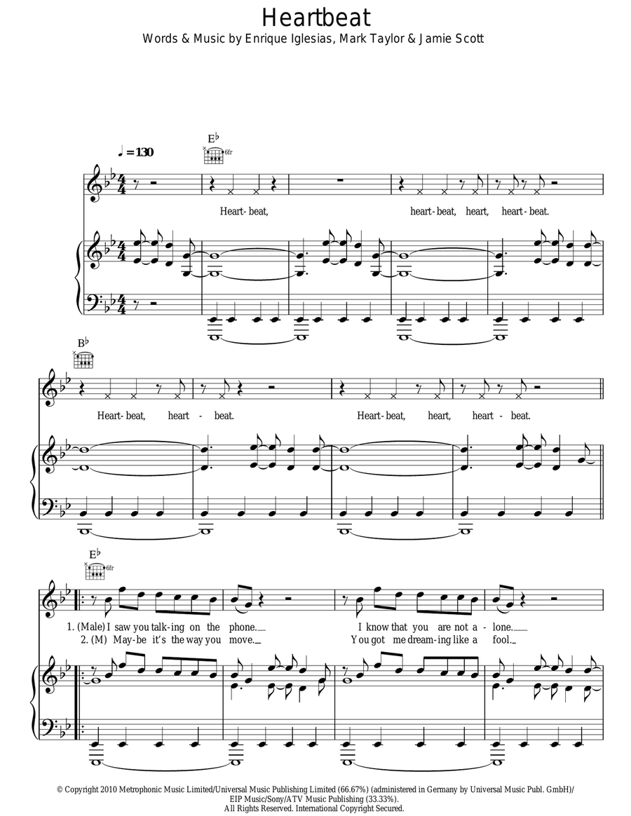 Heartbeat Acoustic Guitar scores gallery preview page 1