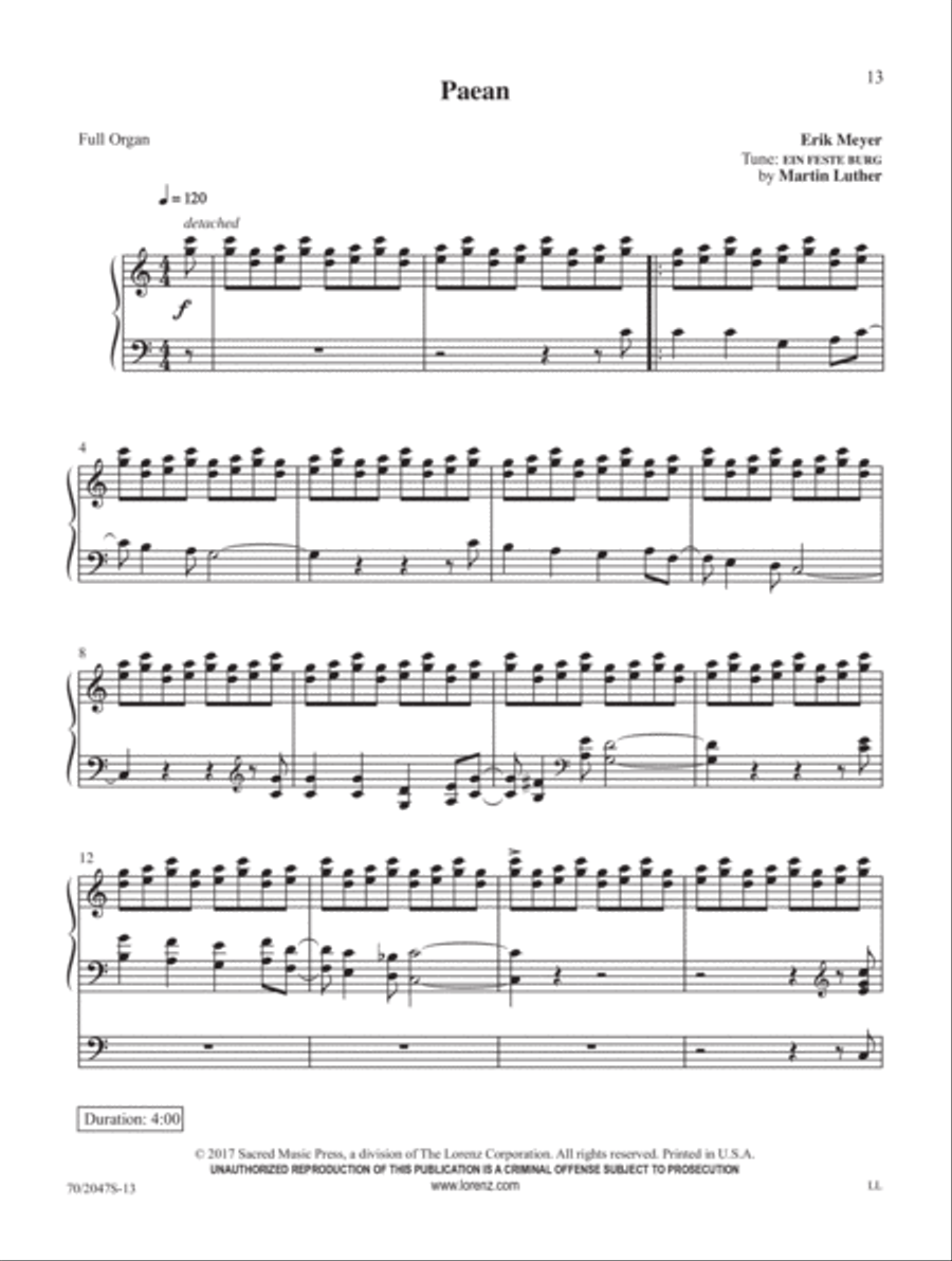 A Mighty Fortress A Mighty Fortress Organ Solo scores gallery preview page 6