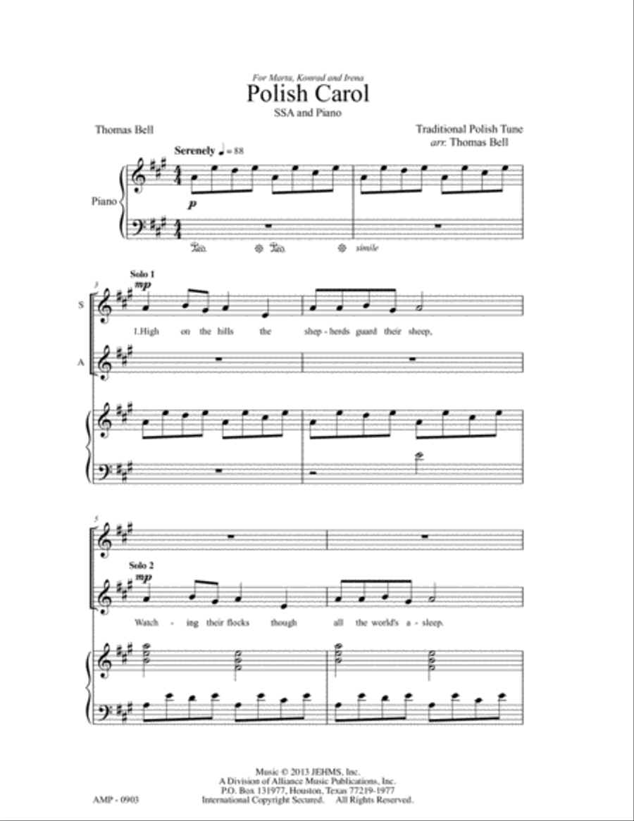 Polish Carol Polish Carol SSA scores gallery preview page 2