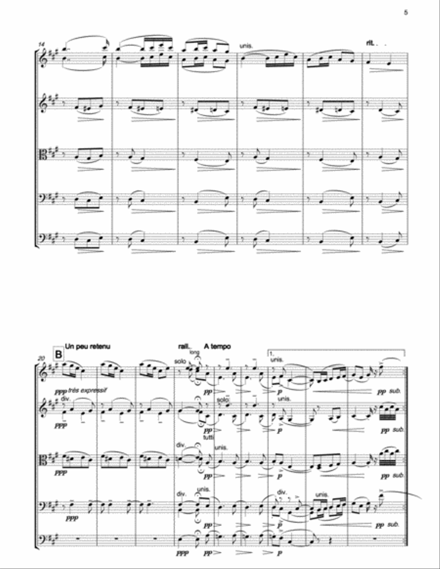 RAVEL Sonatine (1st movement) fro string orchestra String Orchestra scores gallery preview page 4