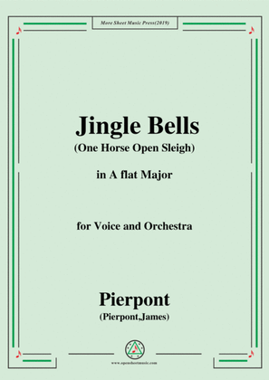 Book cover for Pierpont-Jingle Bells(The One Horse Open Sleigh),in A flat Major,for Voice&Orchestra