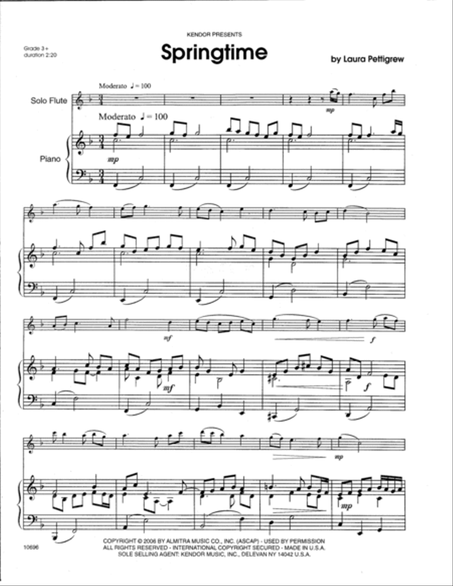 Springtime Flute Solo scores gallery preview page 2