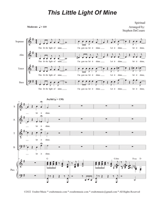 Book cover for This Little Light Of Mine (Vocal Quartet - (SATB)