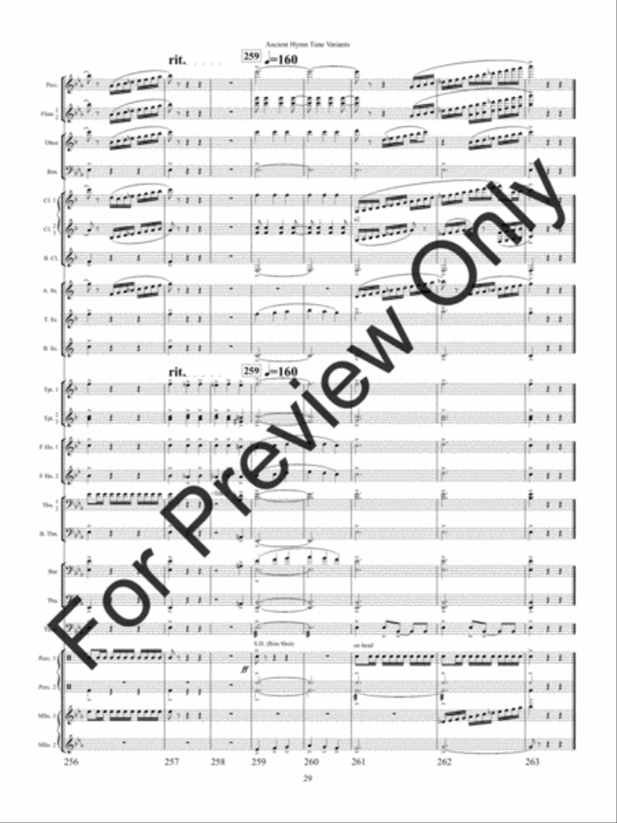 Ancient Hymn Tune Variants Concert Band scores gallery preview page 32