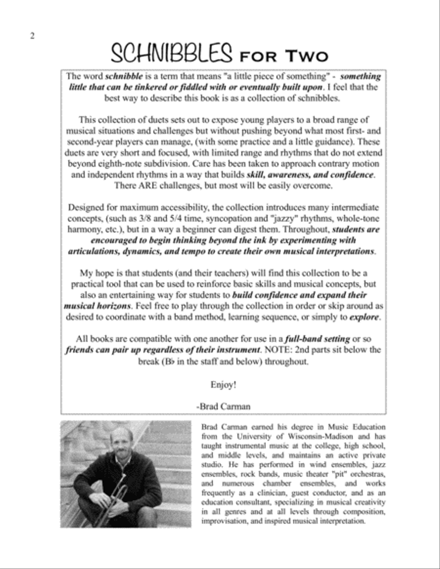 SCHNIBBLES for Two: 101 Easy Practice Duets for Band: CLARINET Clarinet Duet scores gallery preview page 3