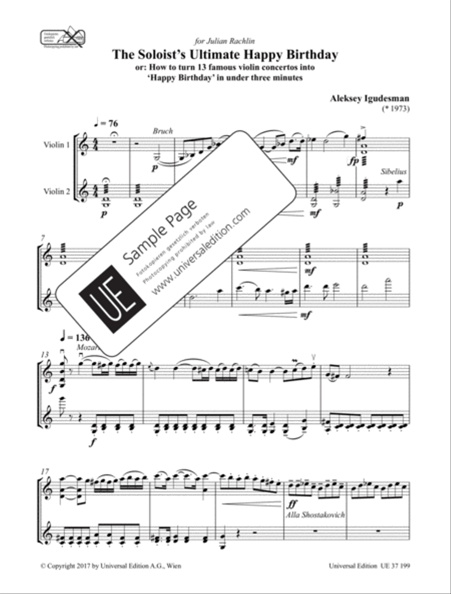 The Soloist's Ultimate Happy Birthday Chamber Music scores gallery preview page 2