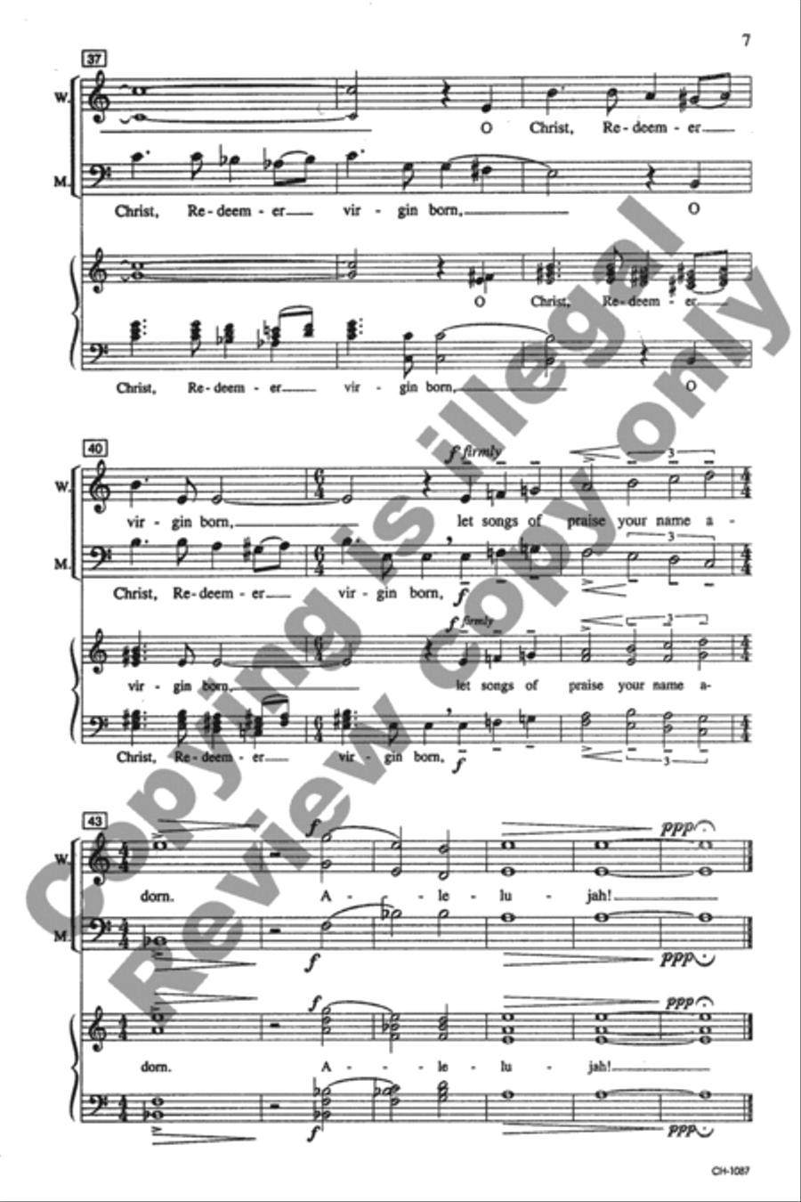 Christ, Redemptor Christ, Redemptor 4-Part scores gallery preview page 11