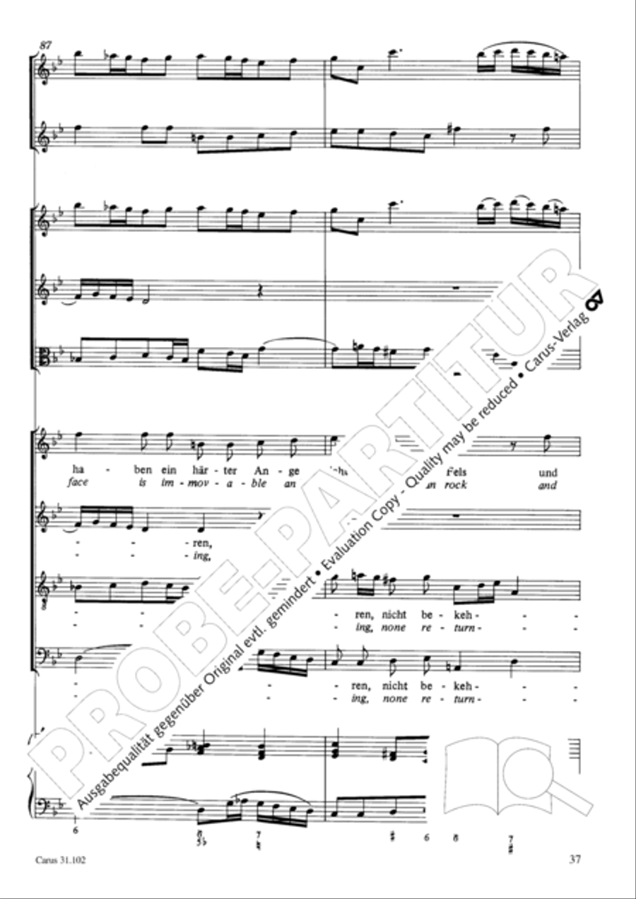 Lord God, your eyes are seeing truth in trusting (Herr, deine Augen sehen nach dem Glauben) ATB scores gallery preview page 38