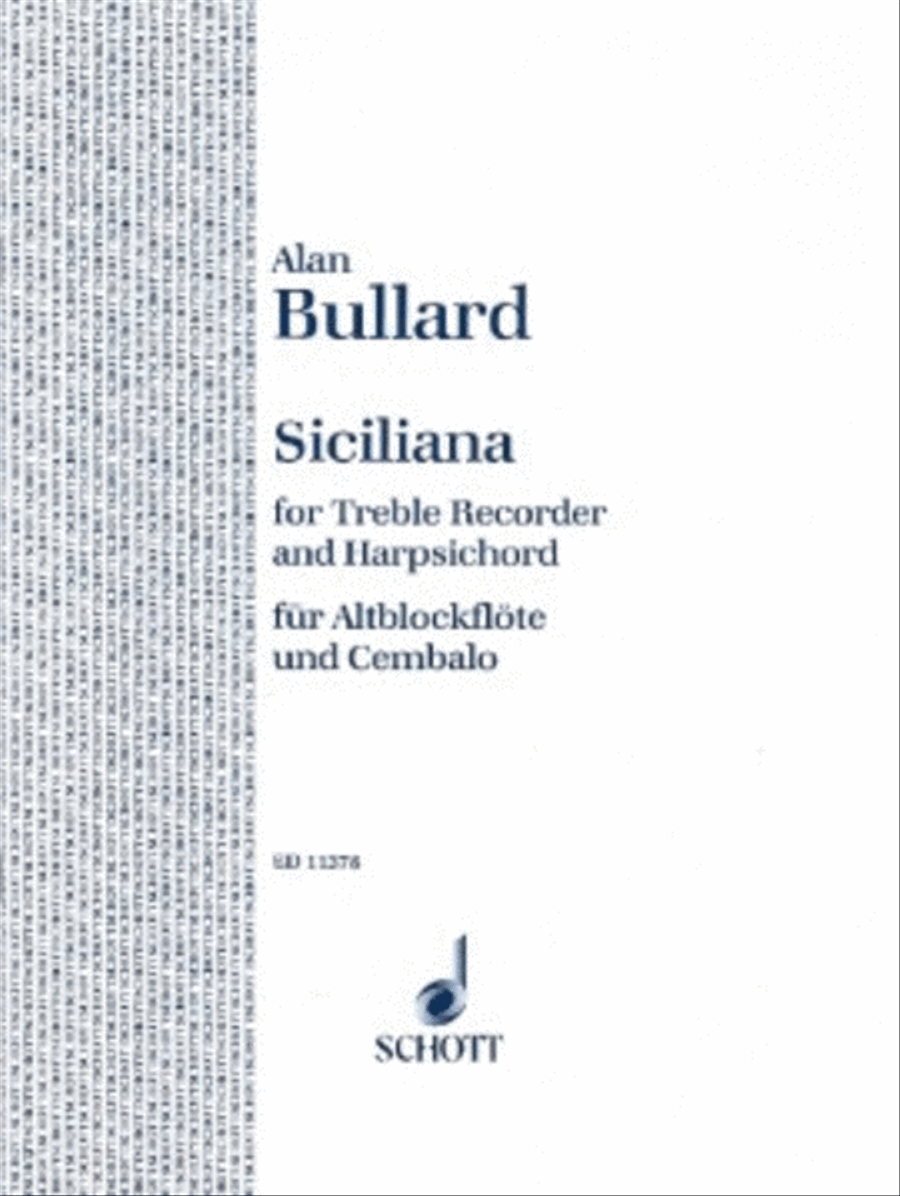 Siciliana Alto Recorder scores gallery preview page 1