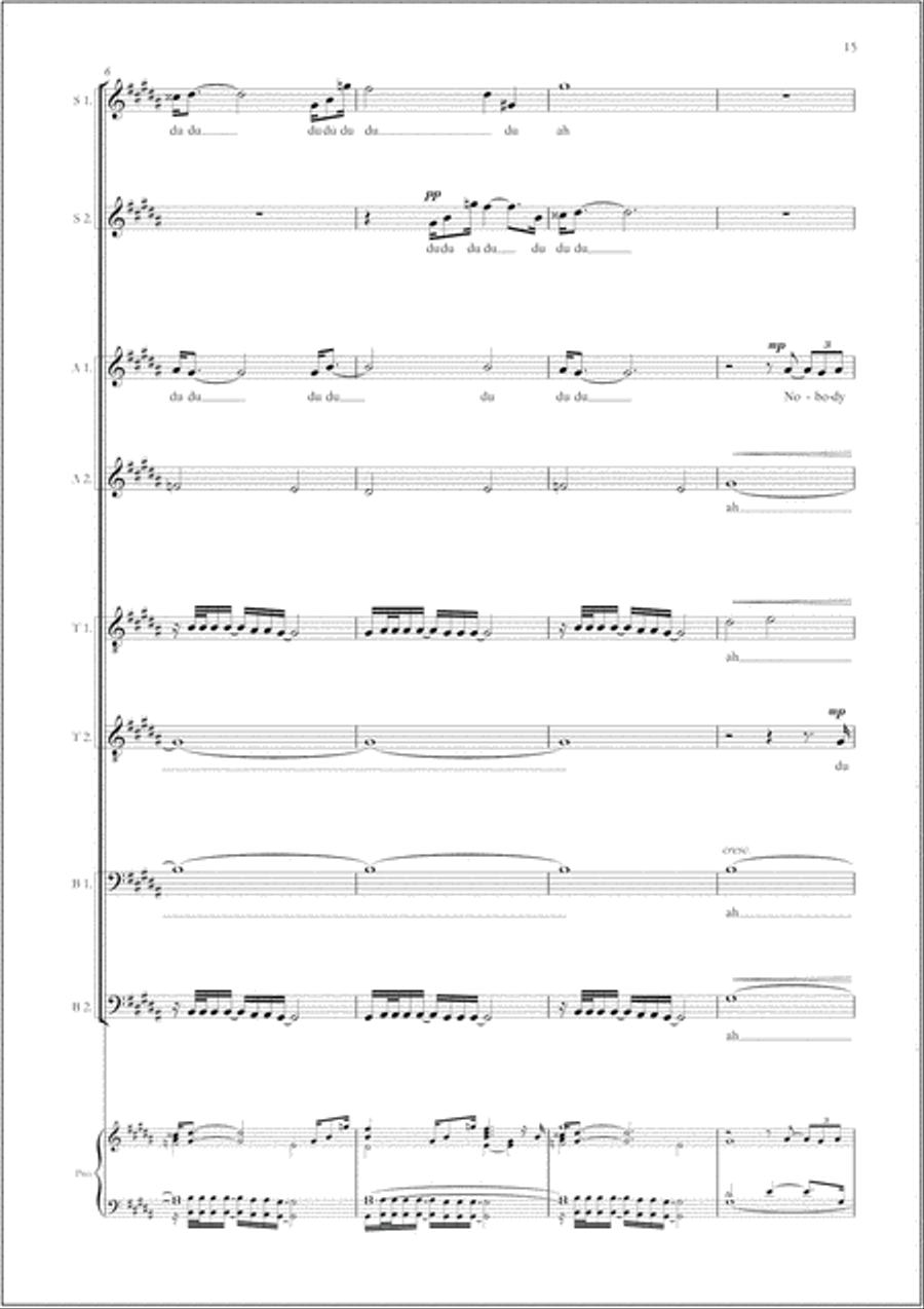 VOCES8 A Cappella Songbook -- 8 Songs for 8-part Vocal Groups 4-Part scores gallery preview page 3