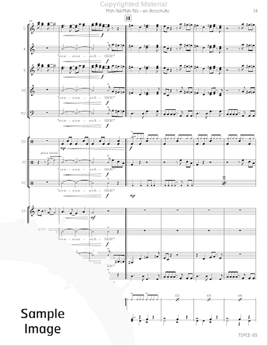 Mah-Na Mah-Na Percussion Ensemble scores gallery preview page 18