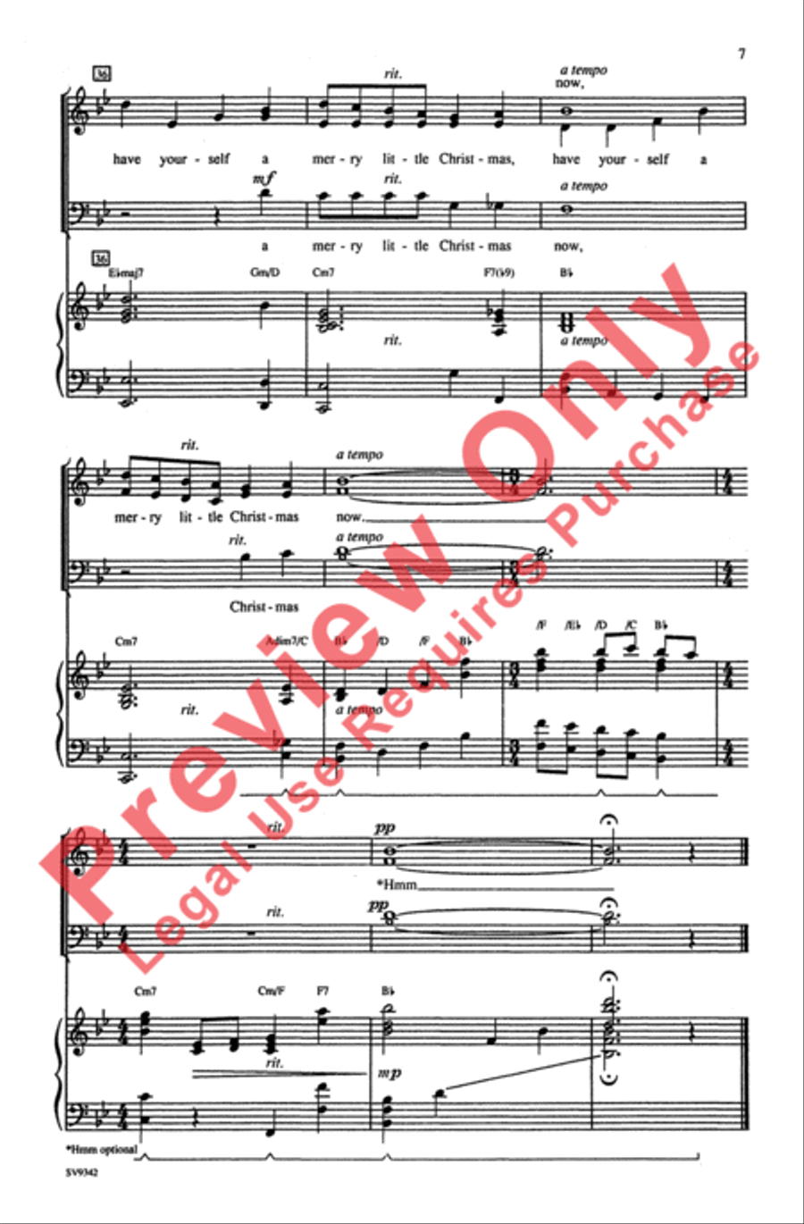 Have Yourself a Merry Little Christmas 3-Part scores gallery preview page 6