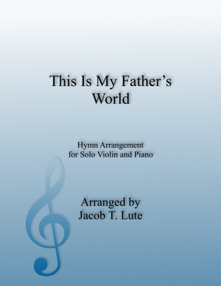 Book cover for This Is My Father's World - Violin & Piano