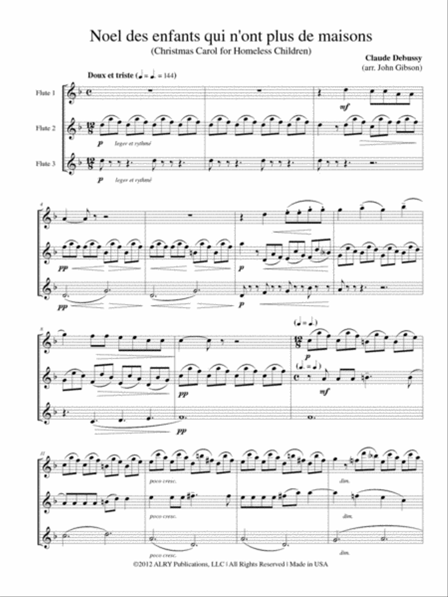Noel des enfants qui n'ont plus de maisons for Flute Trio Flute Trio scores gallery preview page 2