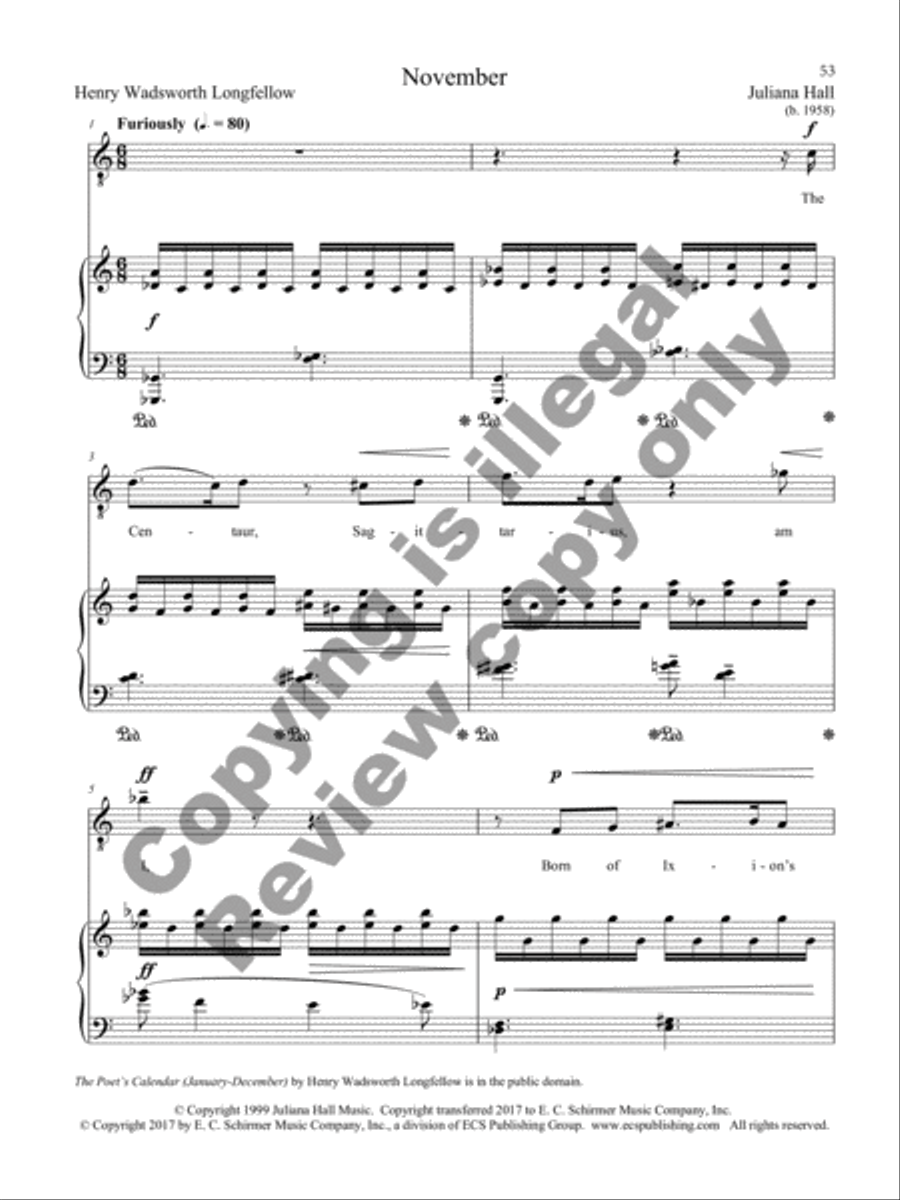 The Poet's Calendar Tenor Voice scores gallery preview page 45