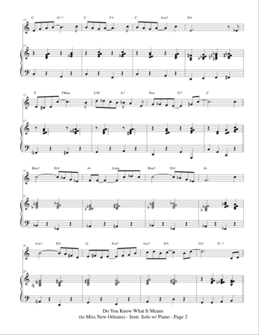 Do You Know What It Means To Miss New Orleans Piano scores gallery preview page 4