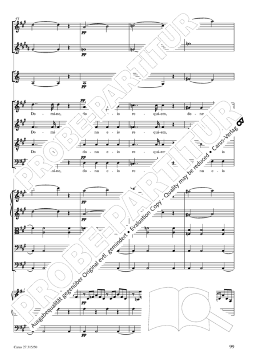 Requiem in C major 4-Part scores gallery preview page 102