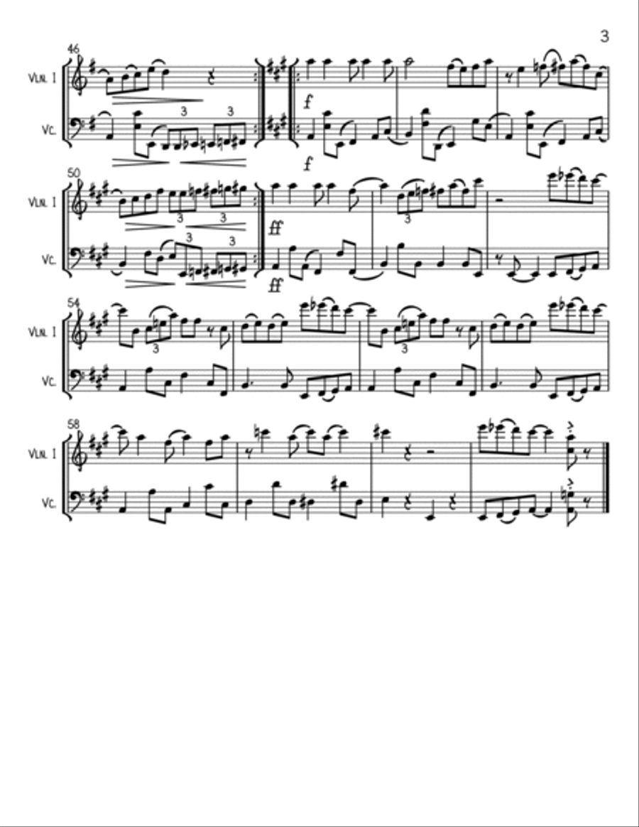 Always Look On The Bright Side Of Life String Duet scores gallery preview page 3