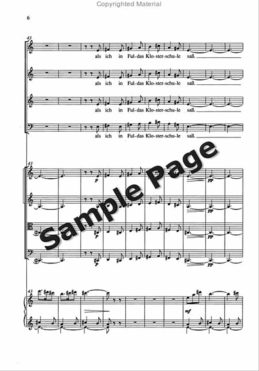 Gloriola Satb/strings/pf Score 4-Part scores gallery preview page 7