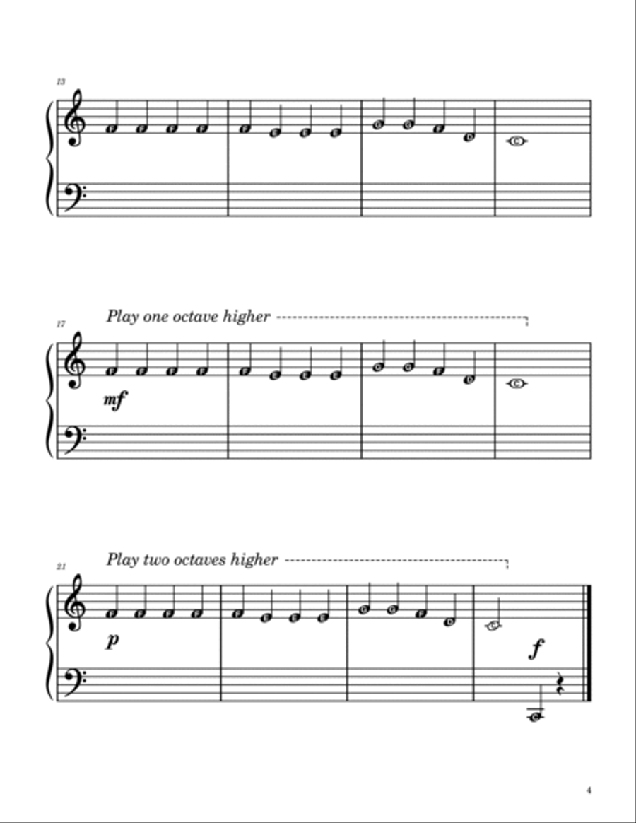 Christmas Collection, Beginner, Pre-Reading Piano Method scores gallery preview page 5