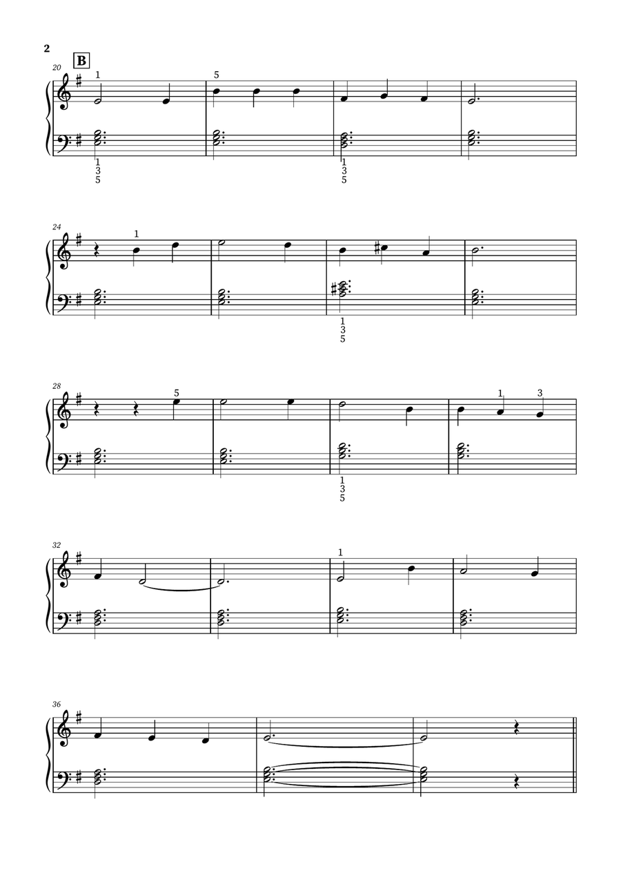Scarborough Fair - 5 easy variations Easy Piano scores gallery preview page 2