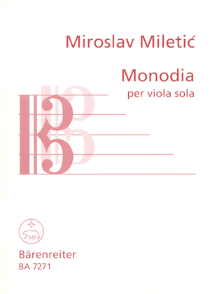 Book cover for Monodia per Viola sola