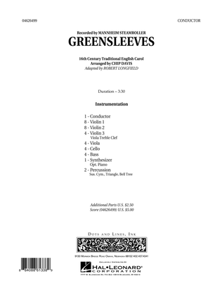 Greensleeves - Full Score