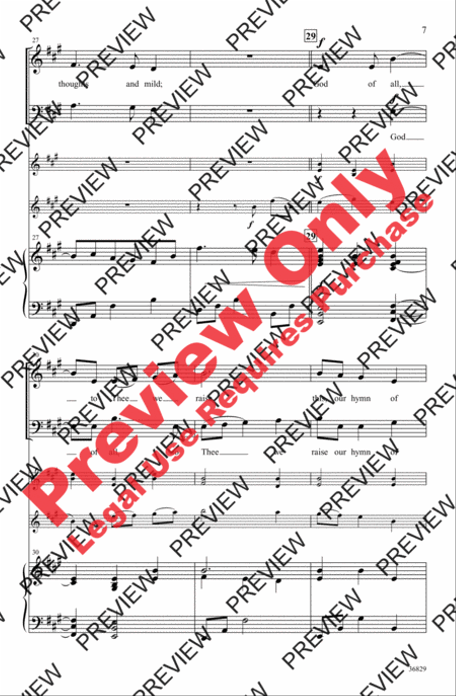 For the Beauty of the Earth 3-Part scores gallery preview page 7
