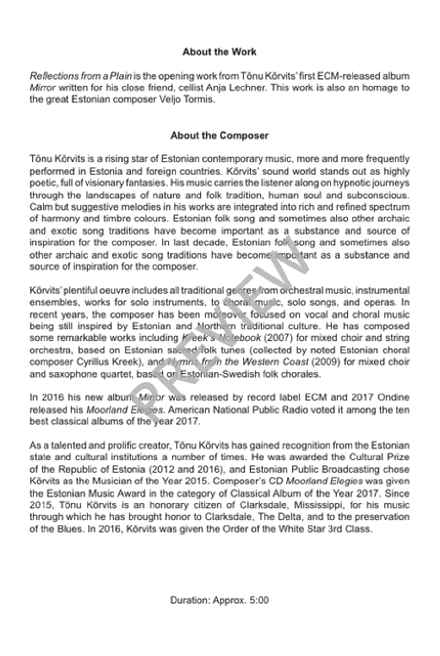 Peegeldused tasasest maast (with Flugelhorn) Divisi scores gallery preview page 3