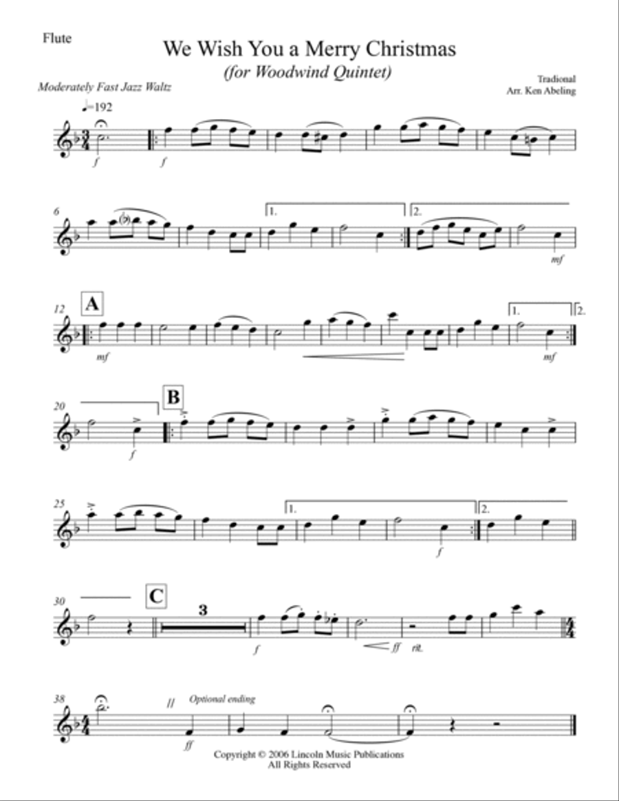 We Wish You a Merry Christmas (for Woodwind Quintet) We Wish You a Merry Christmas (for Woodwind Quintet) Woodwind Quintet scores gallery preview page 4