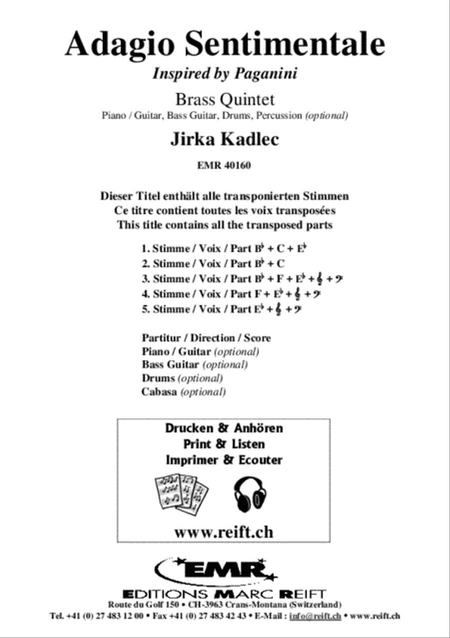 Adagio Sentimentale Brass Band scores gallery preview page 2