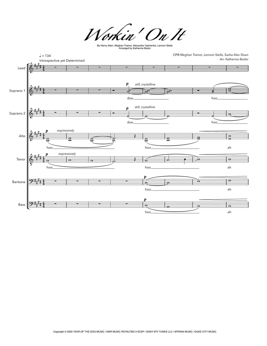 Workin' On It A Cappella scores gallery preview page 1
