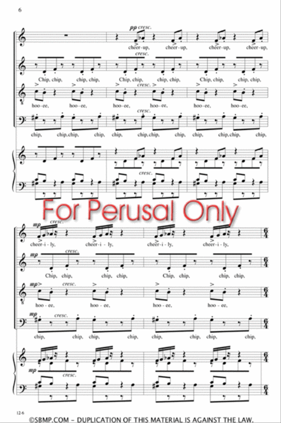 I Know A Bird - SATB Octavo 4-Part scores gallery preview page 5