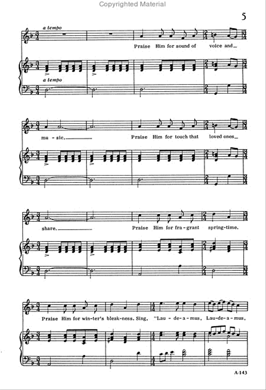 O Praise the Lord, Who Made All Beauty Unison Choir scores gallery preview page 5