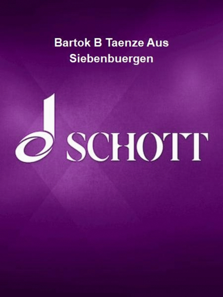 Bartok B Taenze Aus Siebenbuergen