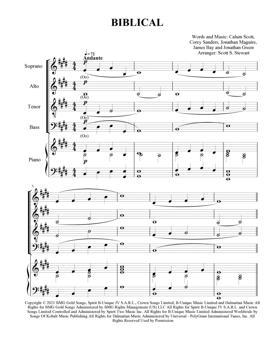 Biblical 4-Part scores gallery preview page 1